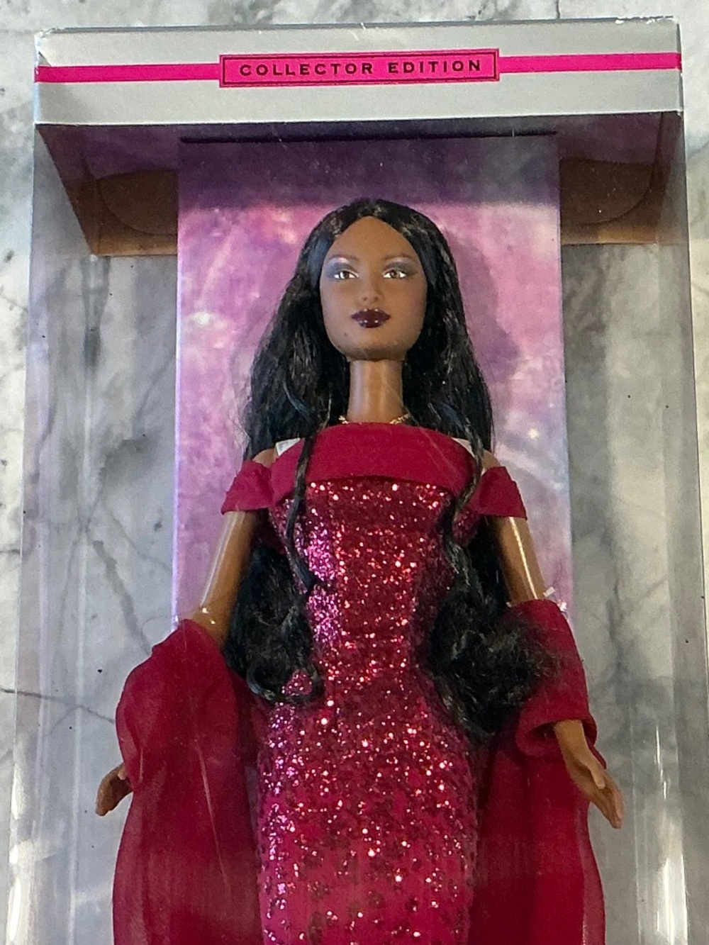 Birthstone Collection African American Barbie Doll July Ruby NRFB
